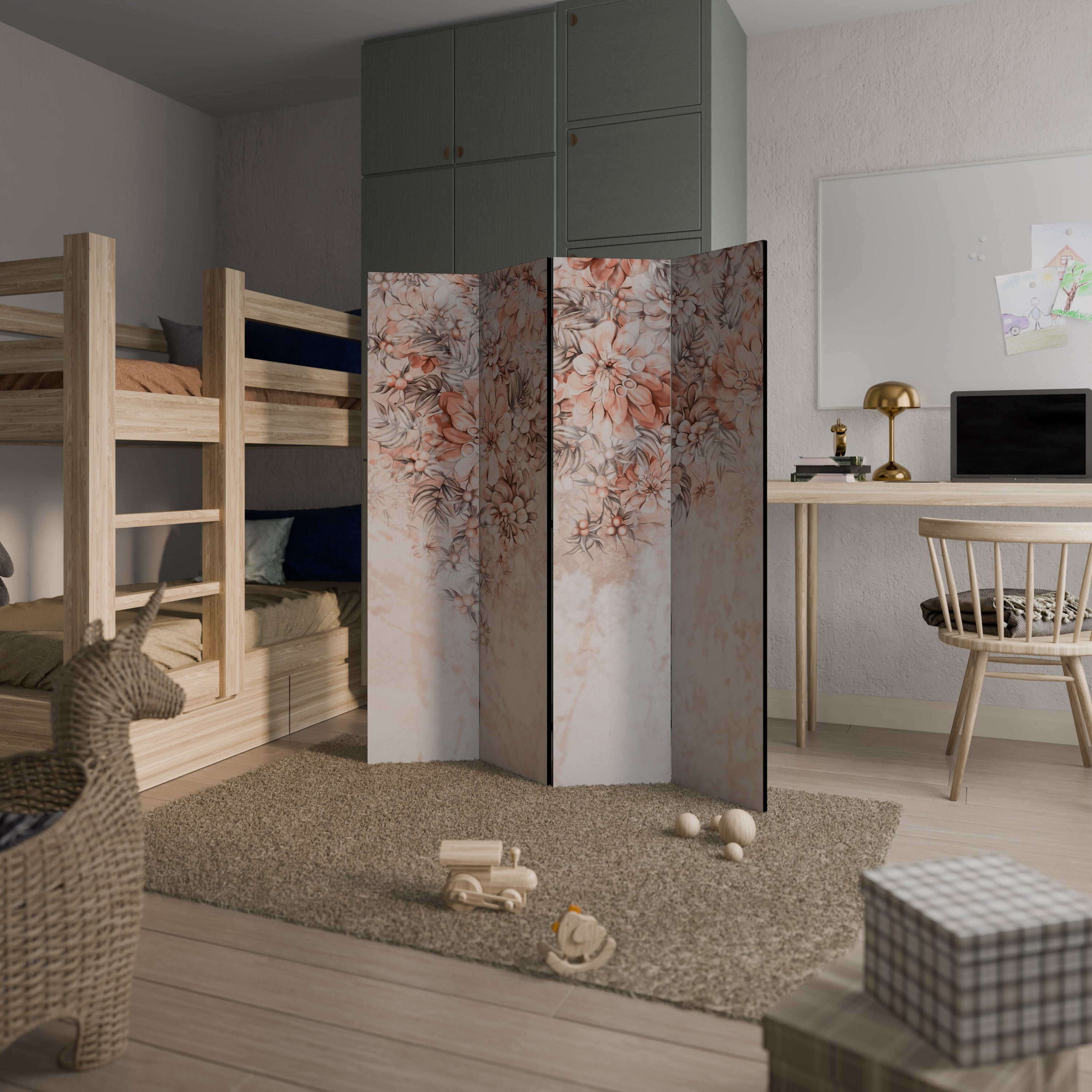 MARBLE GARDEN FANTASY 4-Panel Room Divider