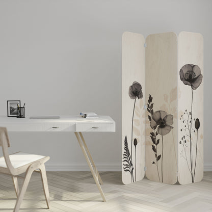 POPPY ALLURE 3-Panel Plywood Room Divider