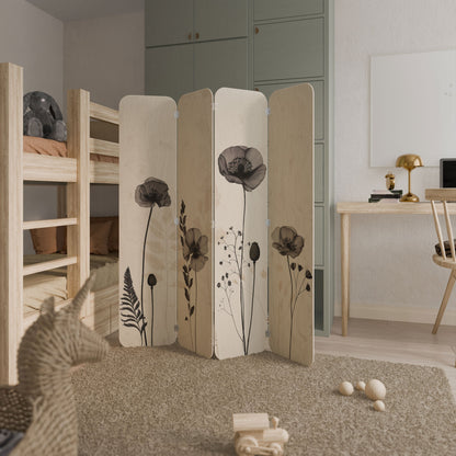 POPPY ALLURE 4-Panel Plywood Room Divider