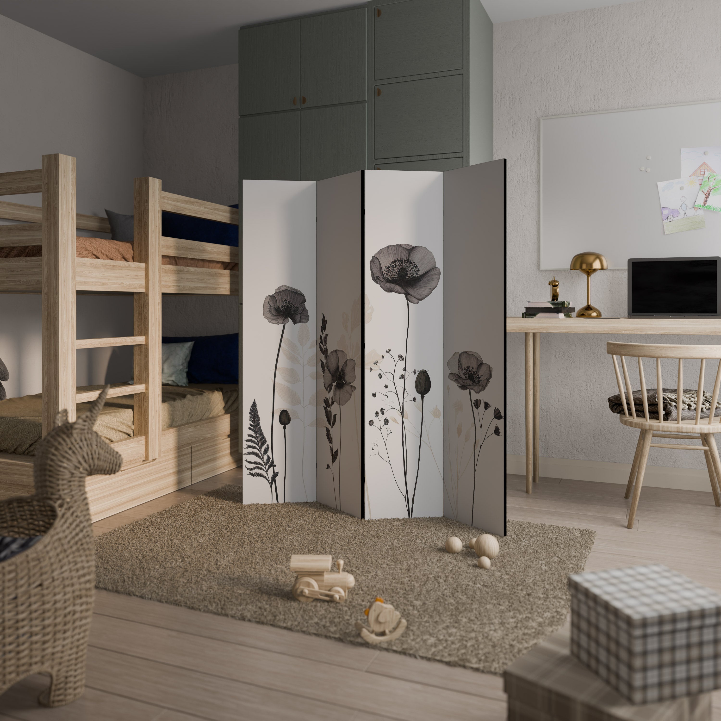 POPPY ALLURE 4-Panel Room Divider