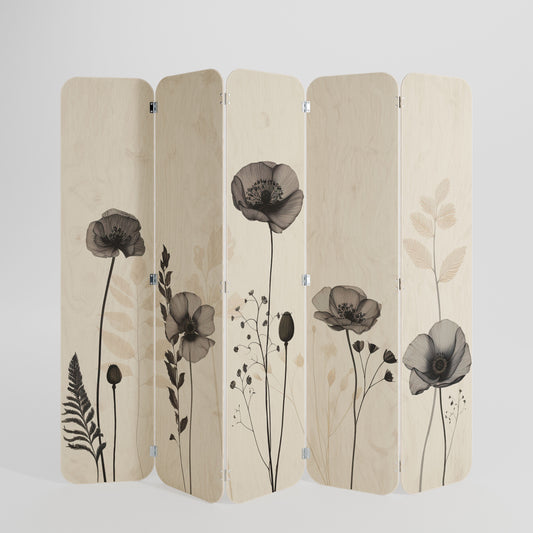 POPPY ALLURE 5-Panel Plywood Room Divider