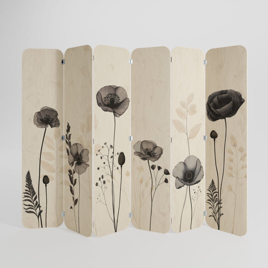 POPPY ALLURE 6-Panel Plywood Room Divider