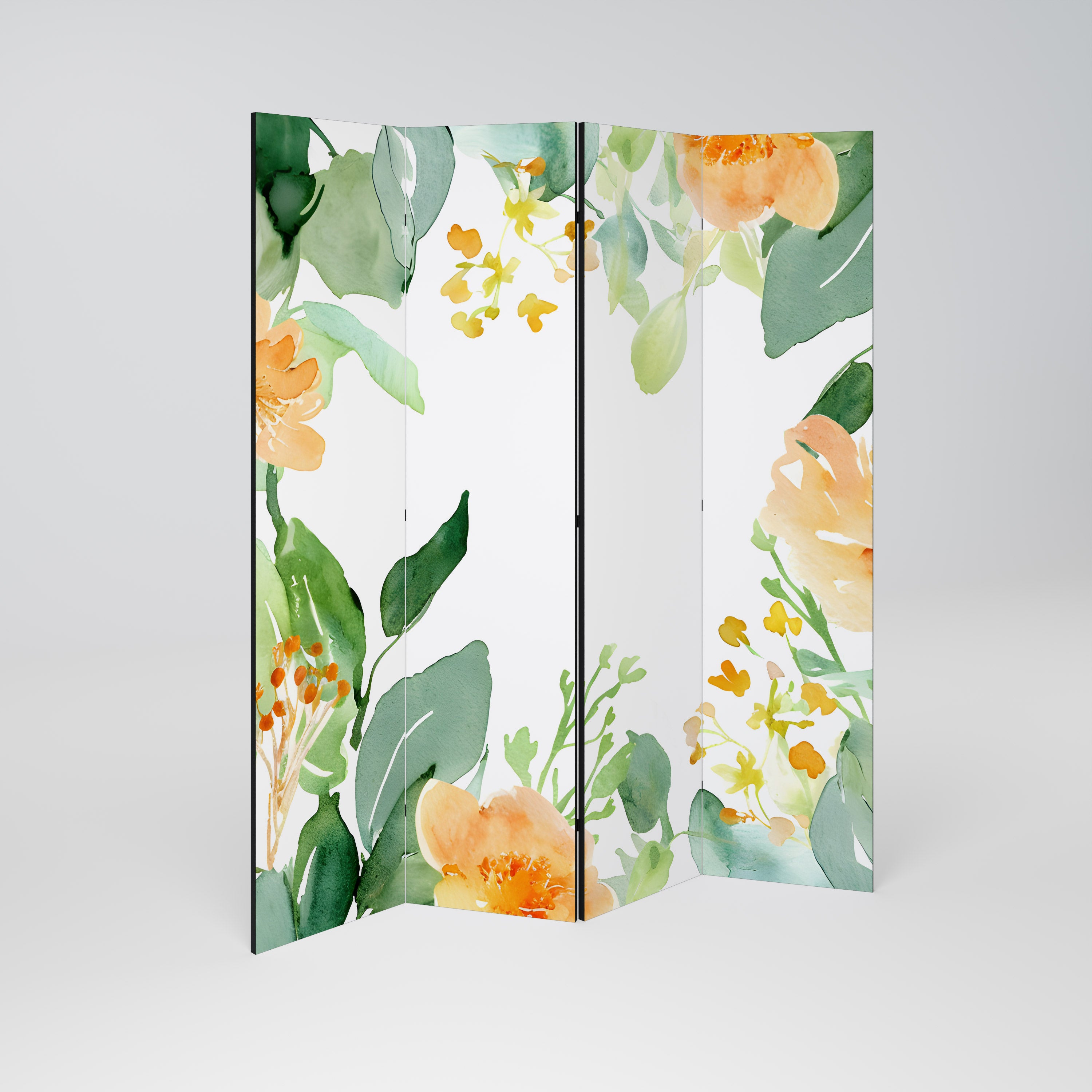 FLORAL SERENITY SPLIT 4-Panel Room Divider