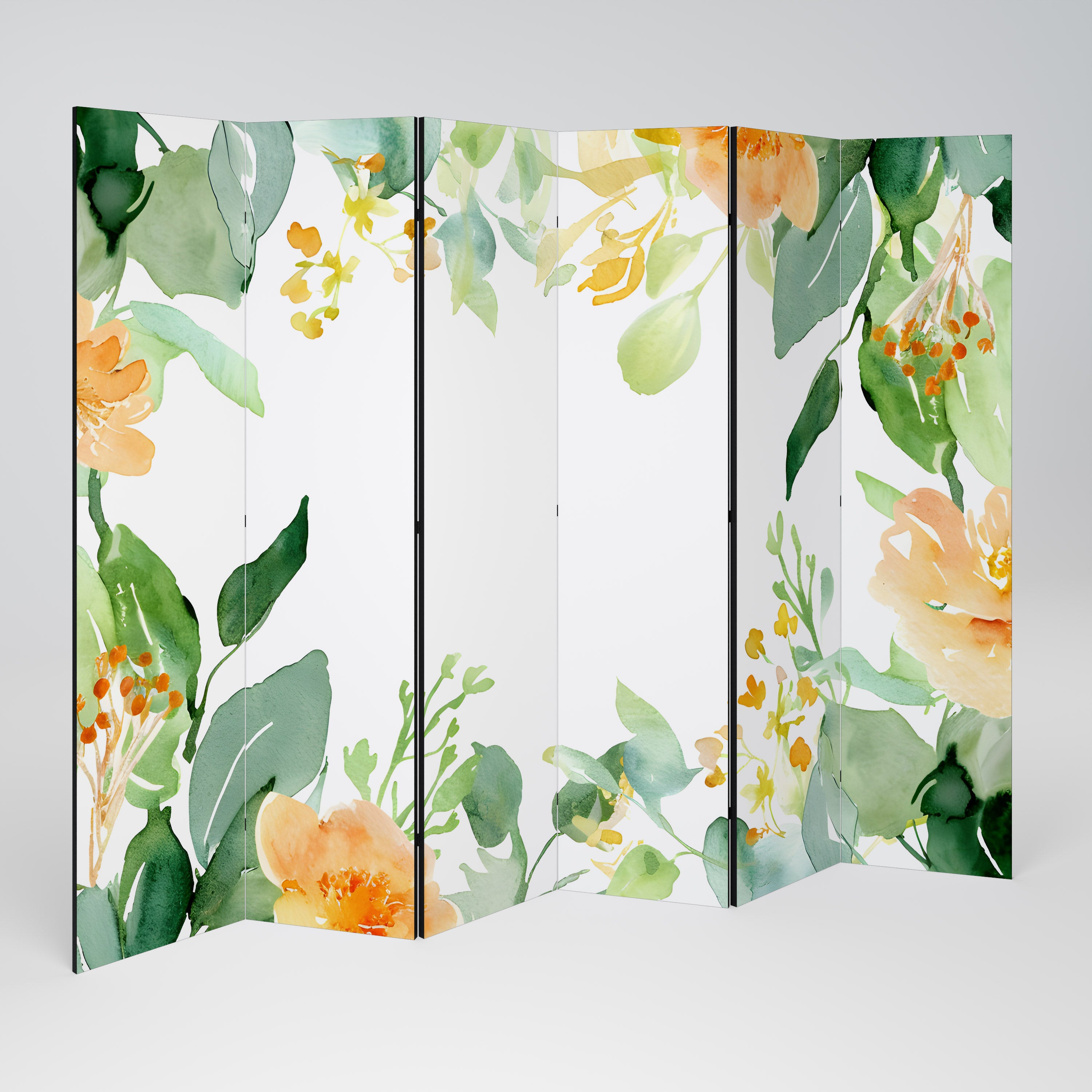 FLORAL SERENITY SPLIT 6-Panel Room Divider