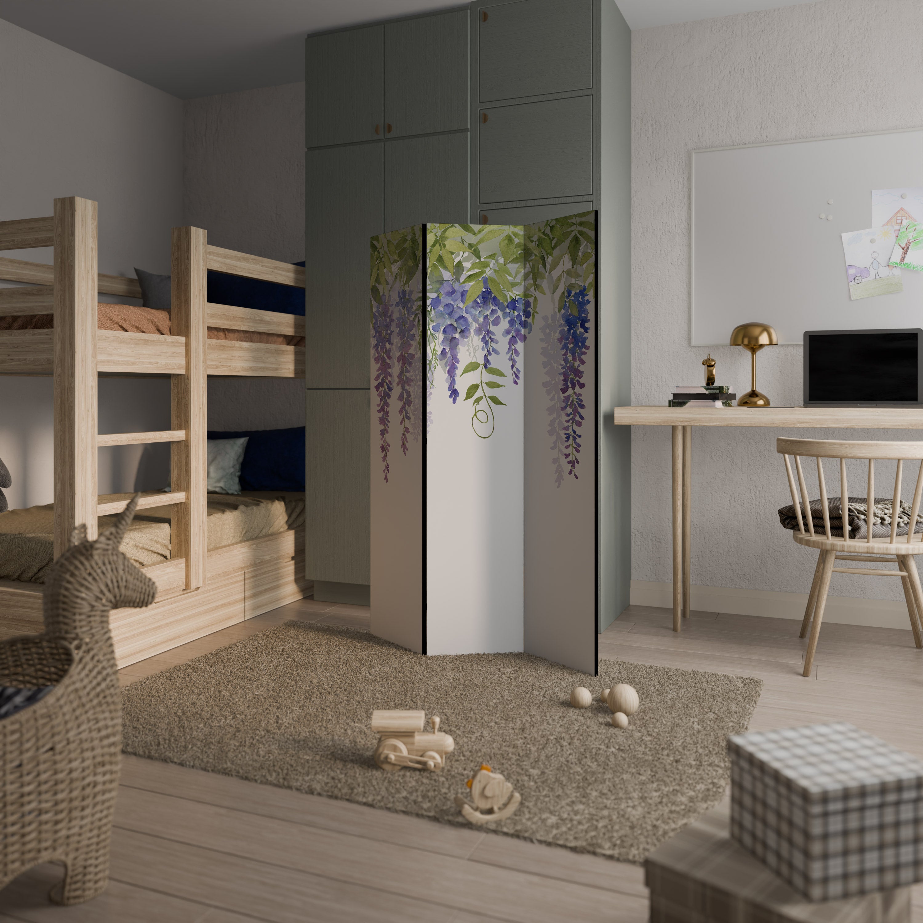 BOTANICAL BREEZE 3-Panel Room Divider