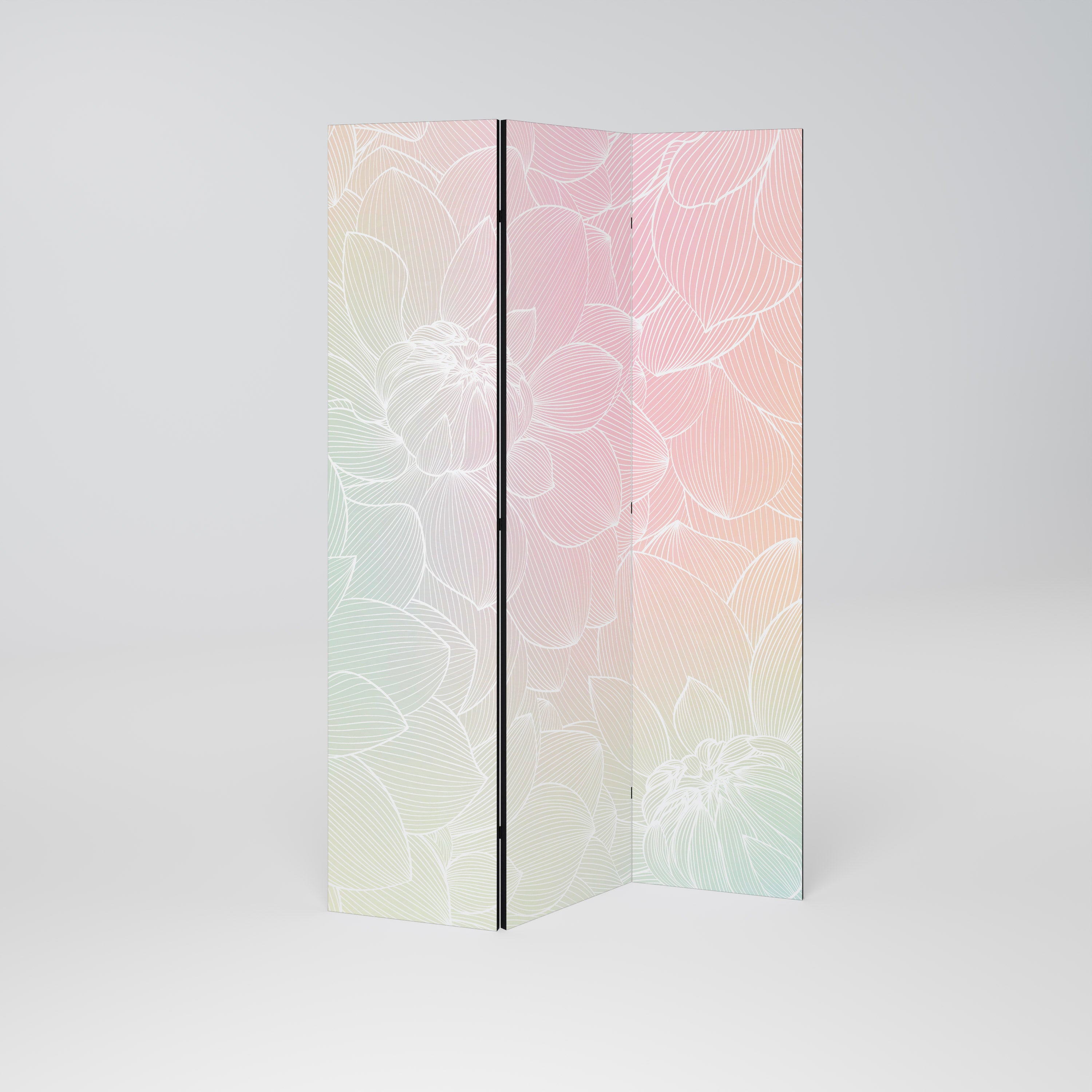 ELEGANT FLORAL FUSION 3-Panel Room Divider