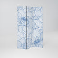 LUSH LINEAR BLOOMS 3-Panel Room Divider
