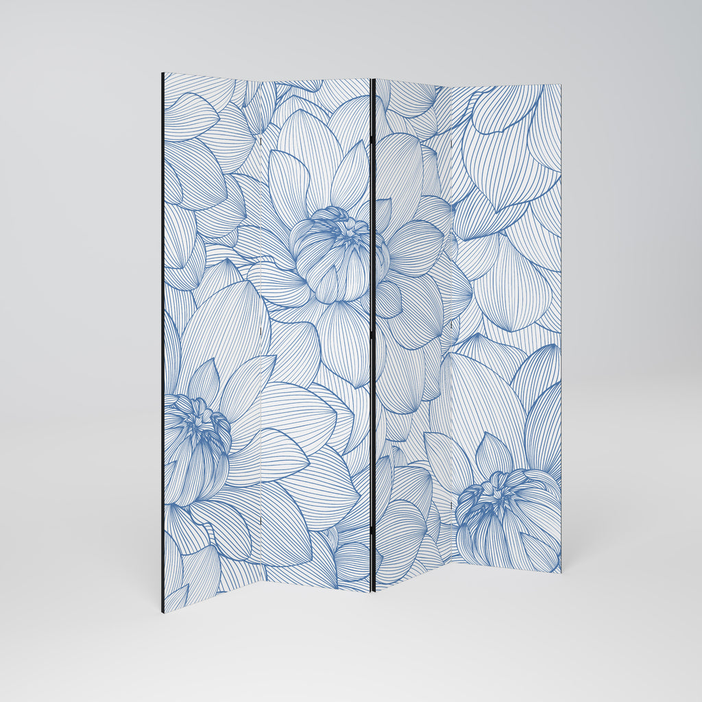 LUSH LINEAR BLOOMS 4-teiliger Paravent