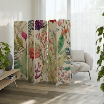 HERBAL FIESTA 5-Panel Plywood Room Divider