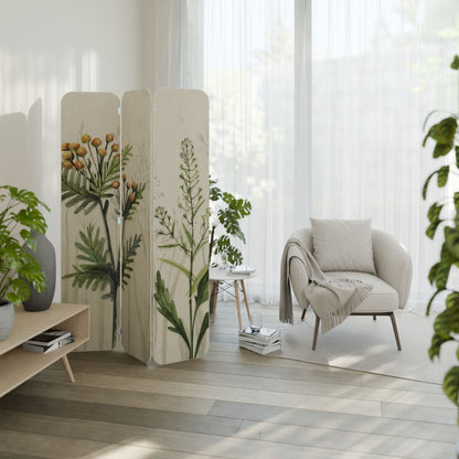 HERBAL DREAM 3-Panel Plywood Room Divider