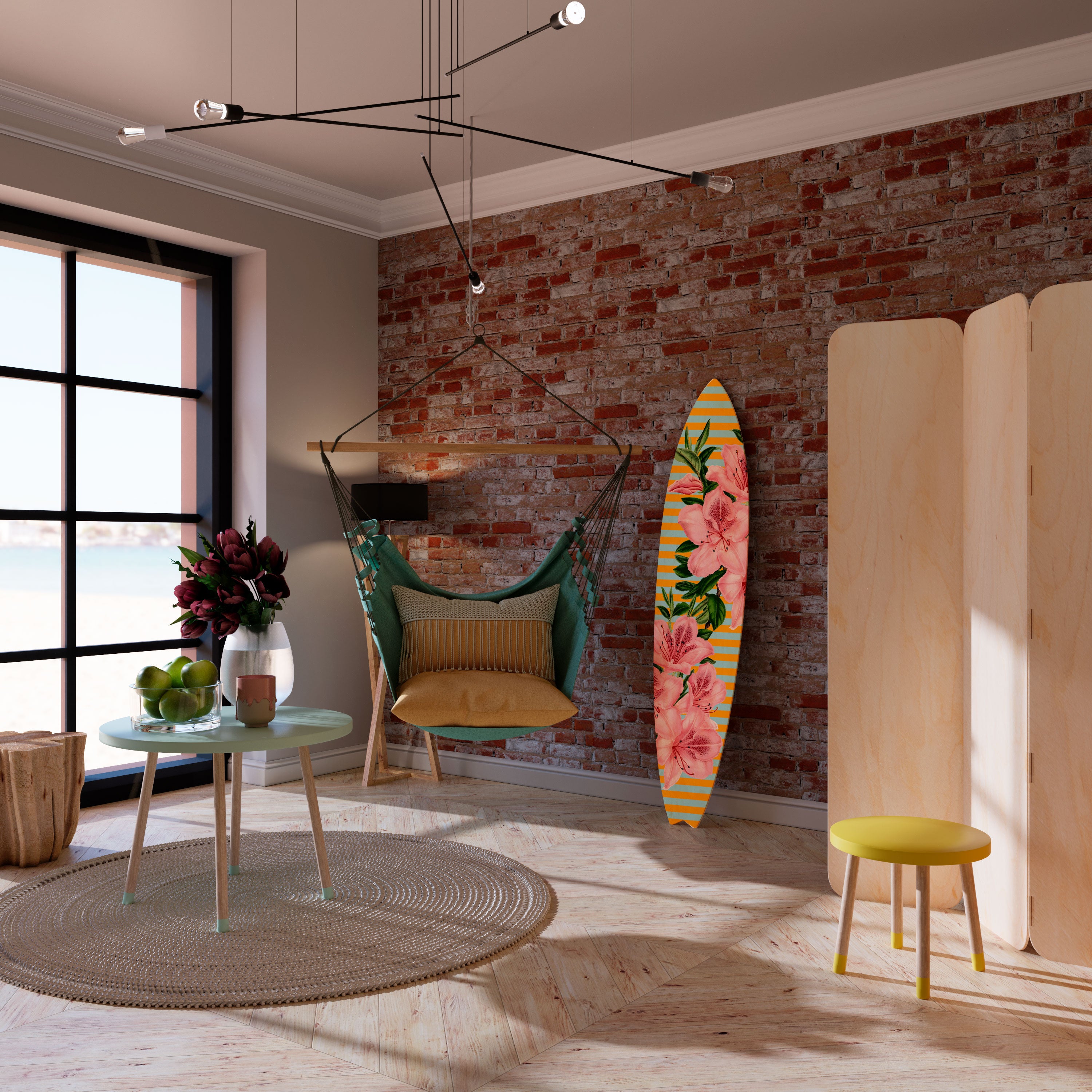 FRAGILE BEAUTY Deko-Surfboard