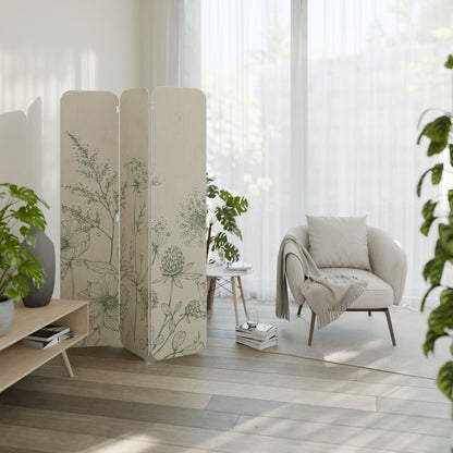 WILDER BEAUTY 3-Panel Plywood Room Divider