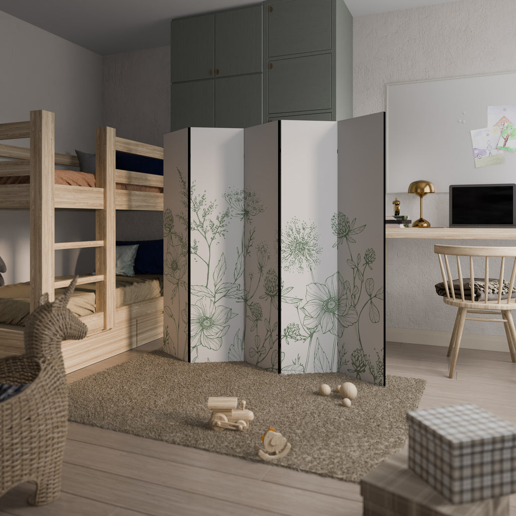 WILDER BEAUTY Biombo de 5 paneles