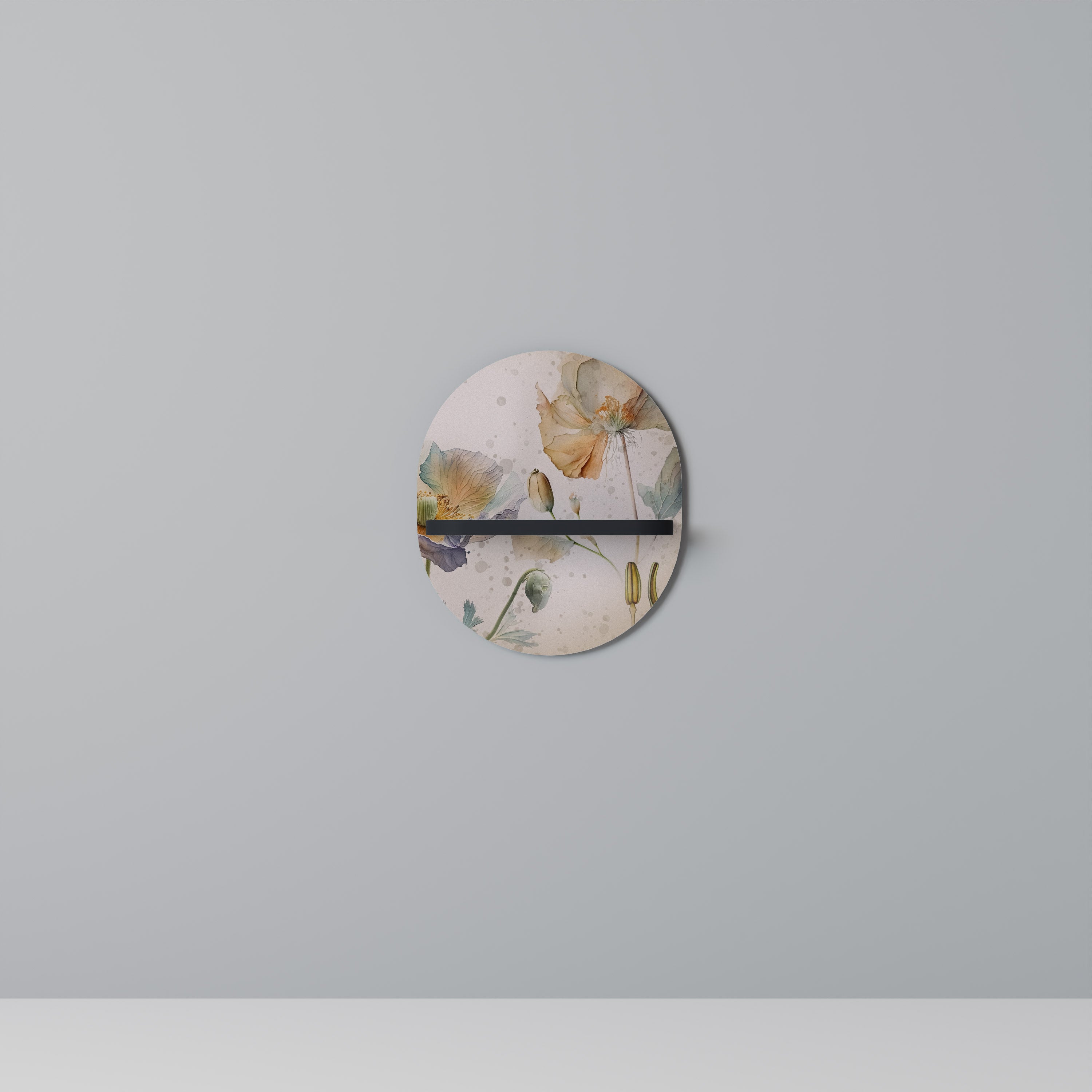 SOFTEN POPPY Decorative Art Shelf