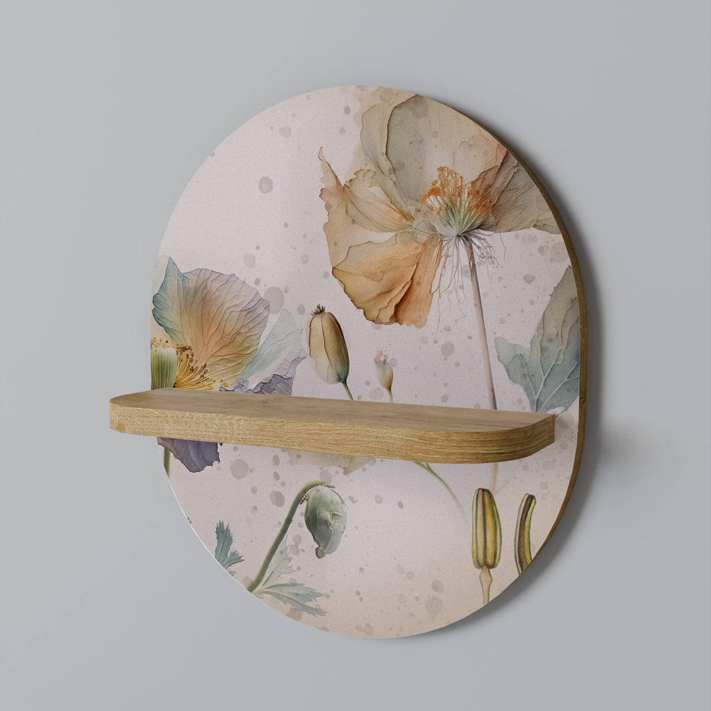 SOFTEN POPPY Decorative Art Shelf