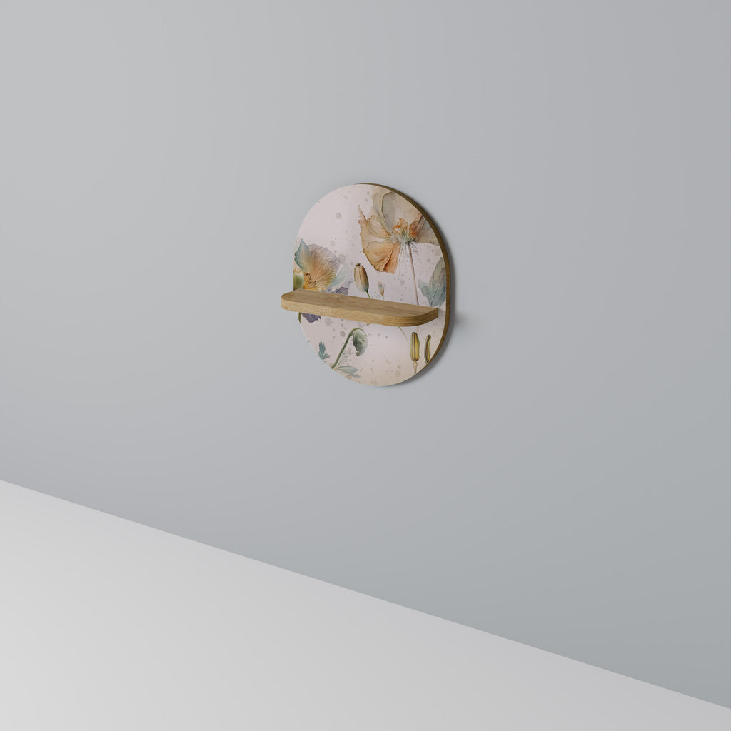 SOFTEN POPPY Decorative Art Shelf