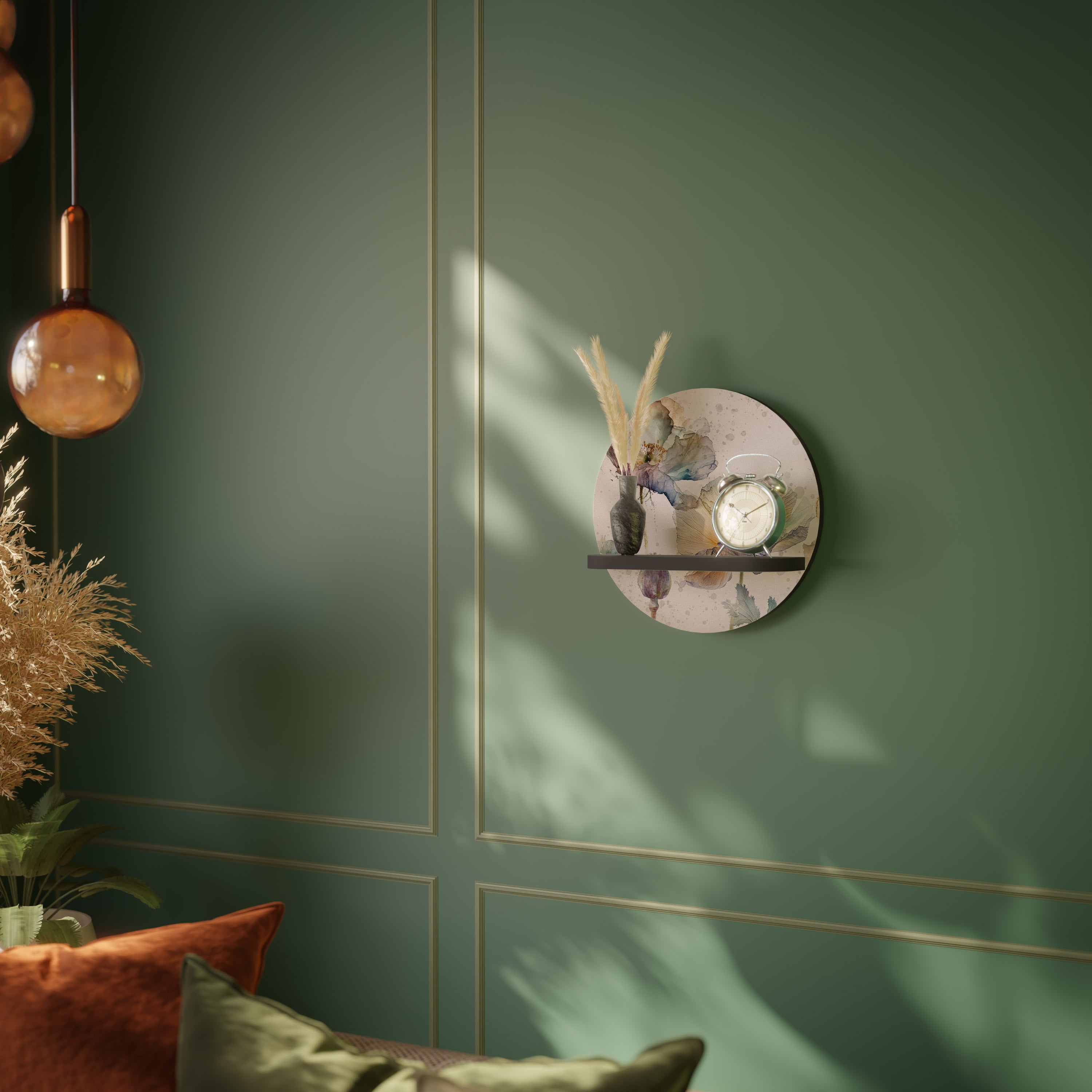 SOFTEN POPPY Decorative Art Shelf