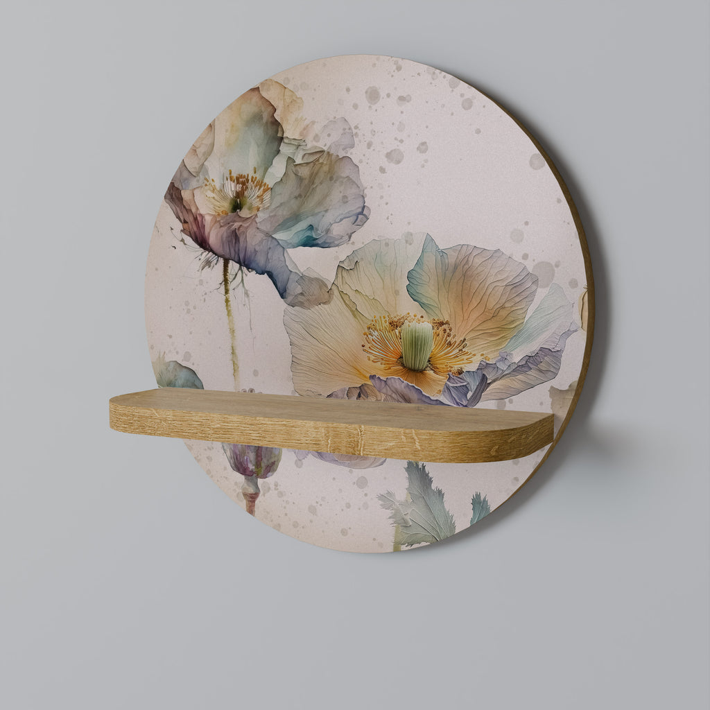 SOFTEN POPPY Decorative Art Shelf