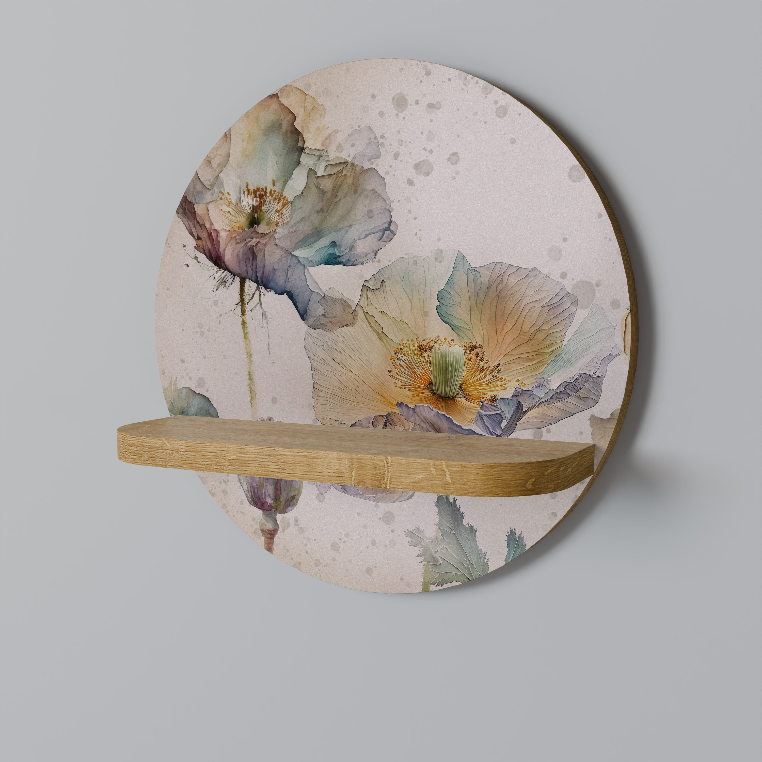 SOFTEN POPPY Decorative Art Shelf