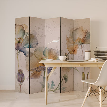 SOFTEN POPPY 5-teiliger Paravent