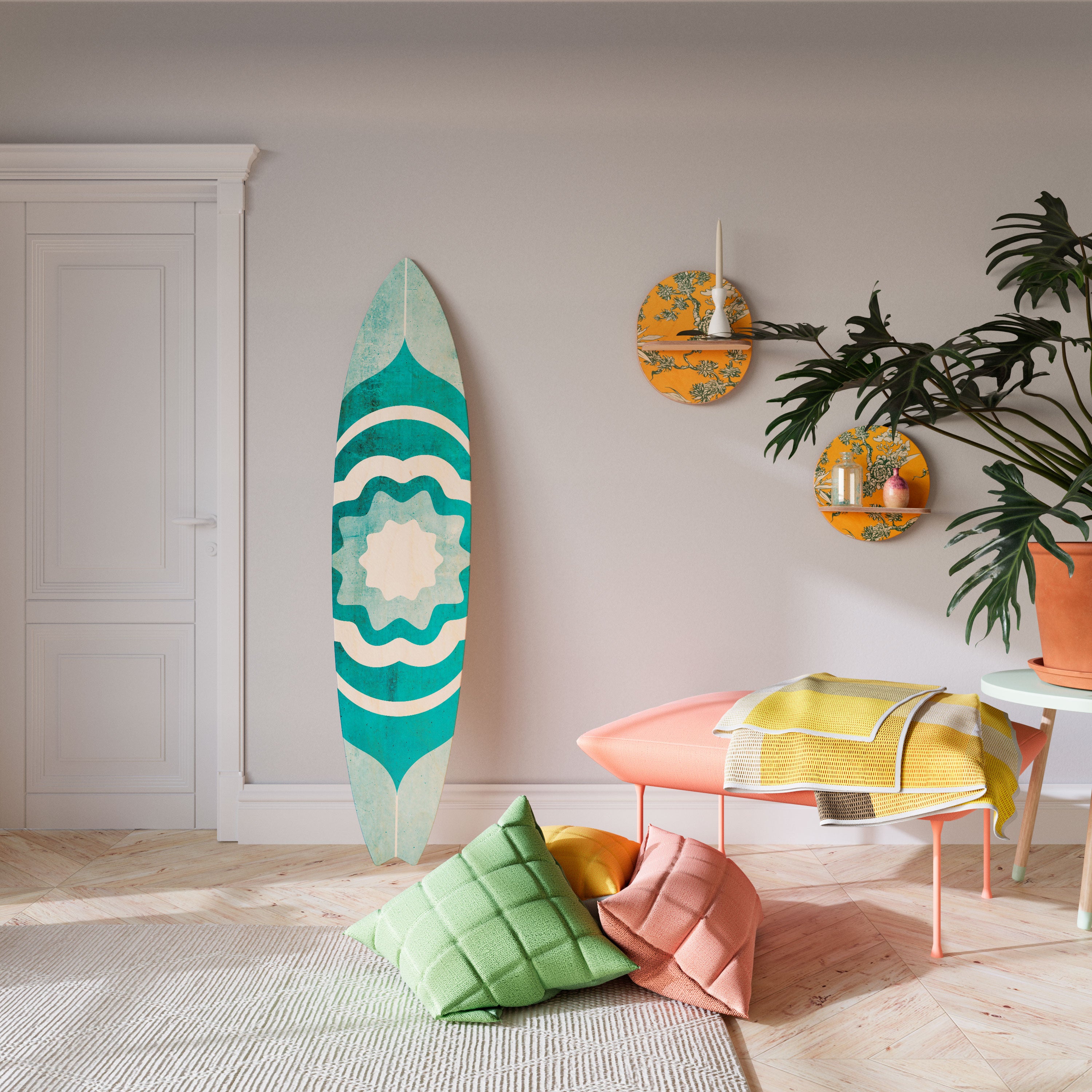 BARBADOS BLUE Deko-Surfboard