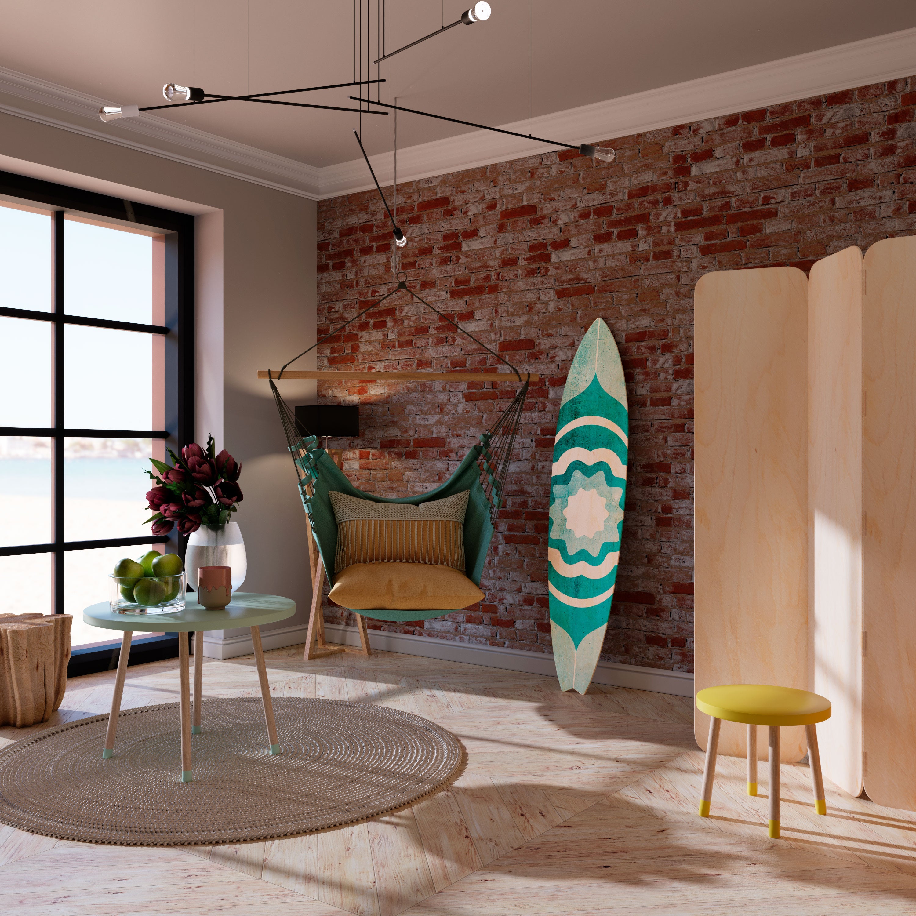 BARBADOS BLUE Deko-Surfboard