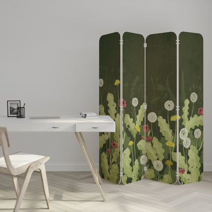 DANDELION AMUSE 4-Panel Plywood Room Divider