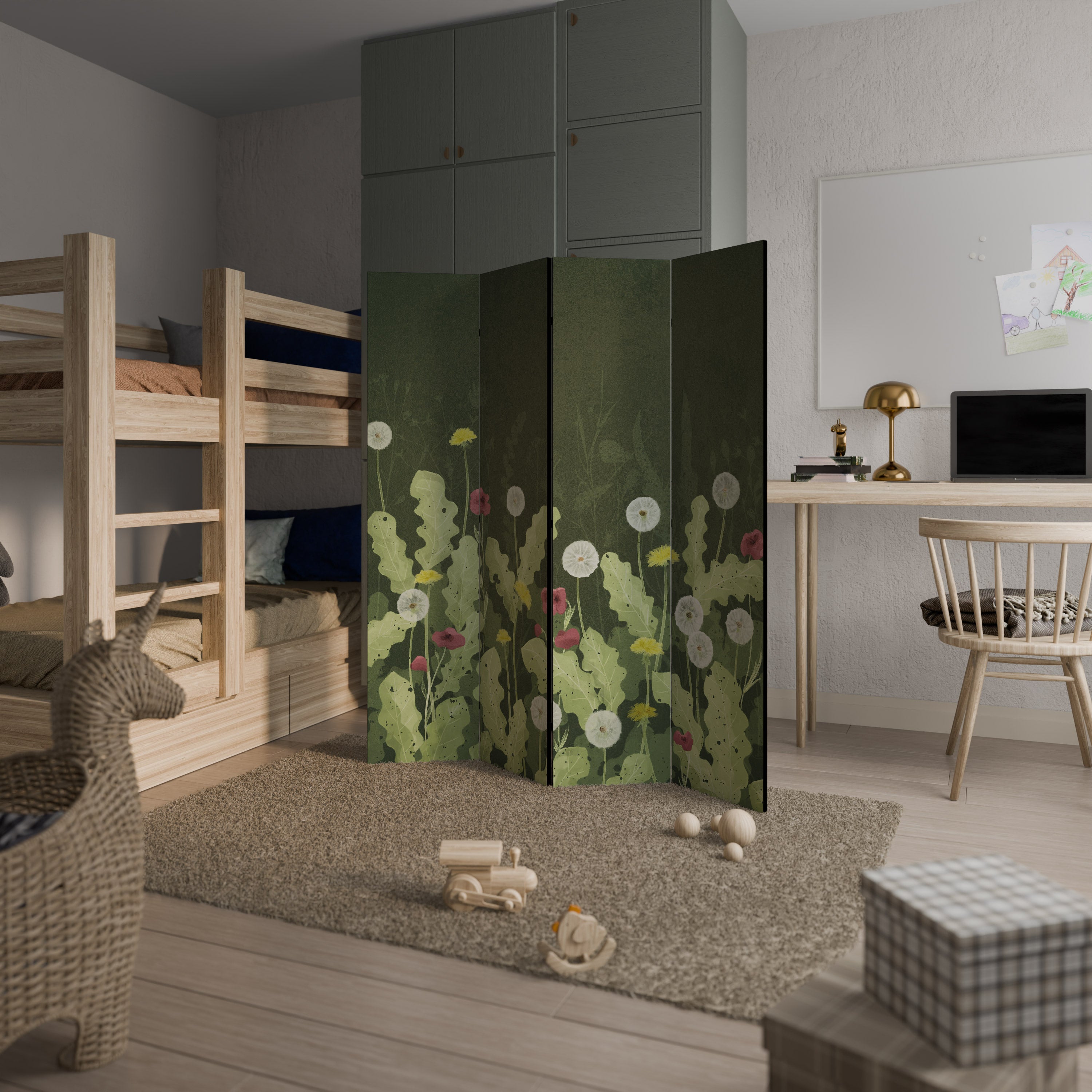 DANDELION AMUSE 4-Panel Room Divider