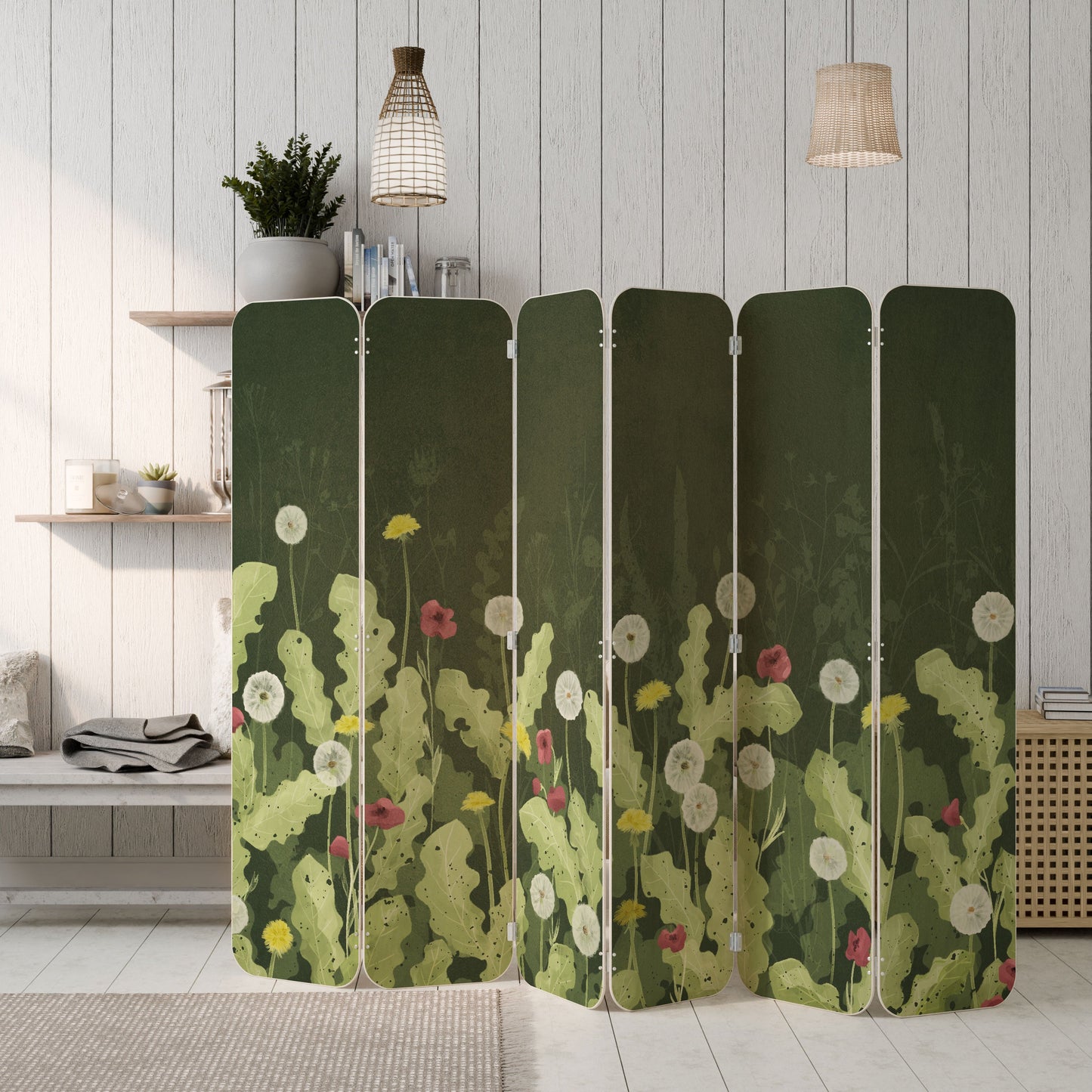 DANDELION AMUSE 6-Panel Plywood Room Divider