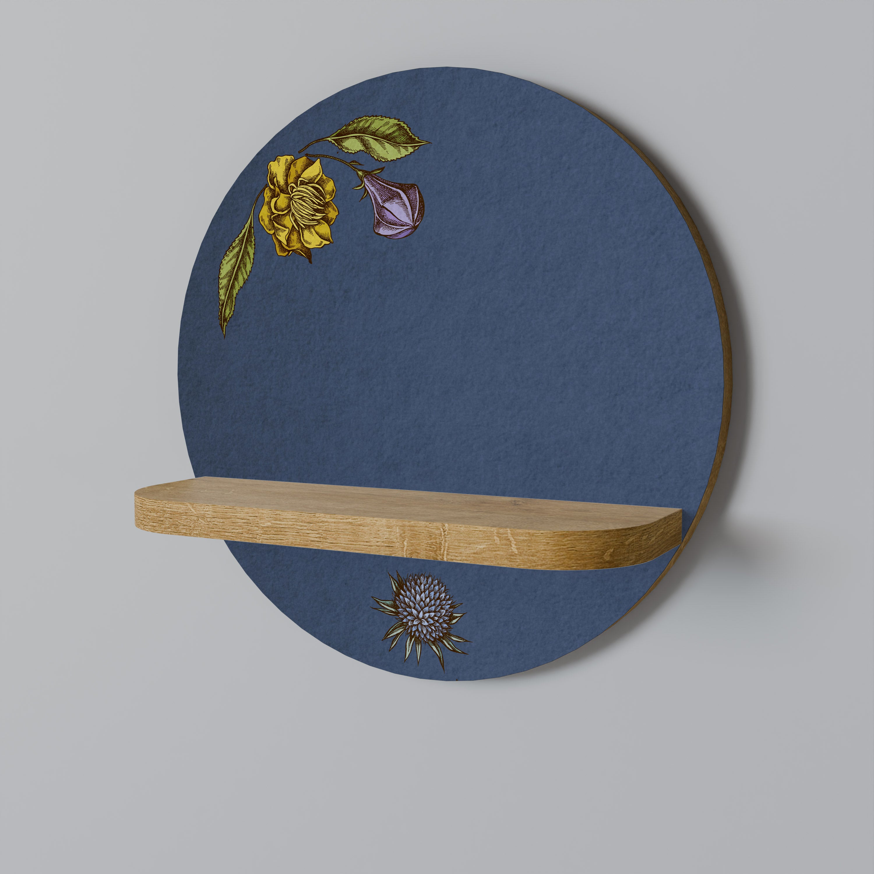 MIDNIGHT FLORA Decorative Art Shelf