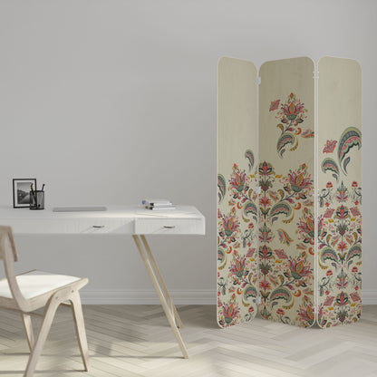 ORGANIC FOLKLORE 3-Panel Plywood Room Divider