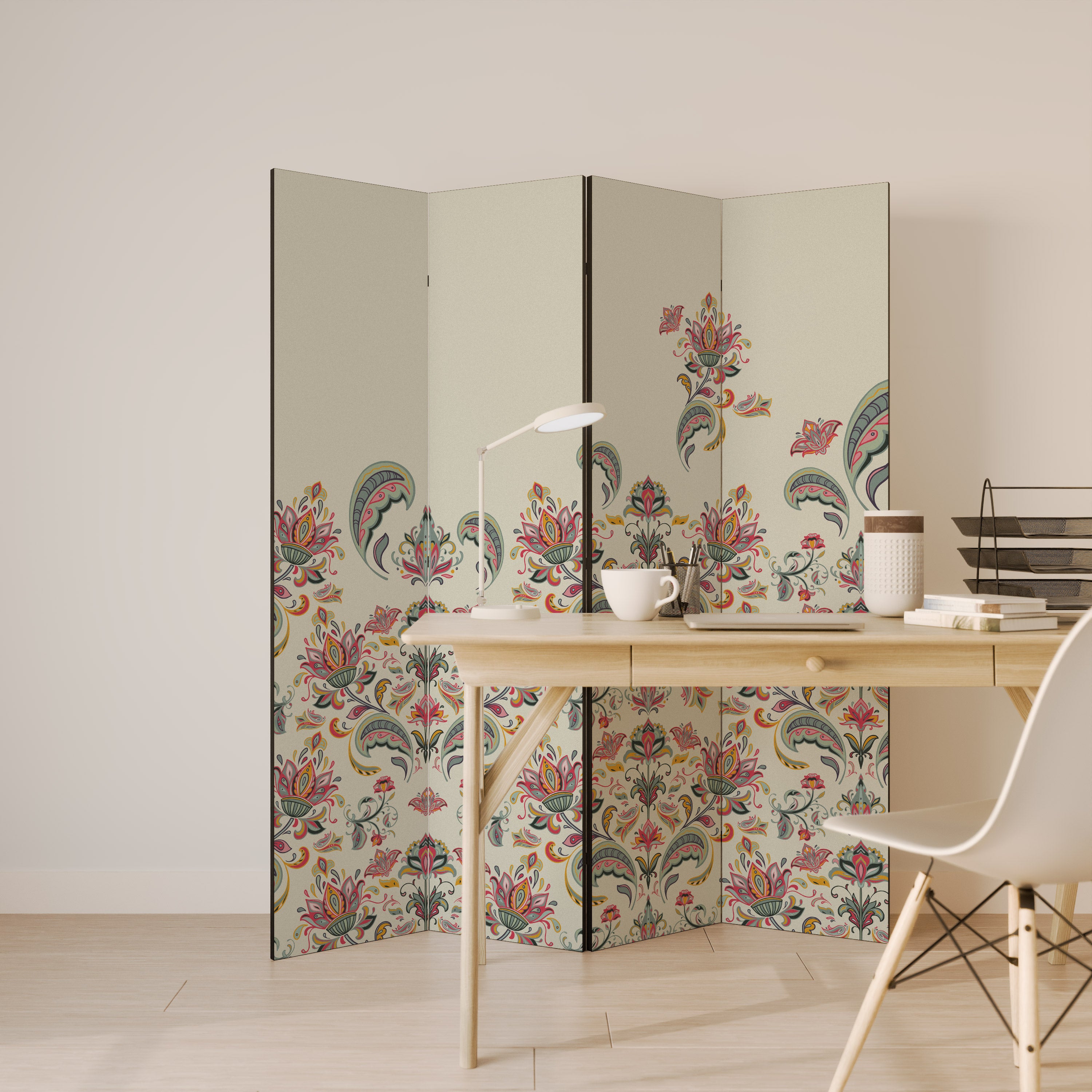 ORGANIC FOLKLORE 4-Panel Room Divider