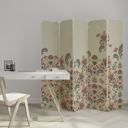 ORGANIC FOLKLORE 5-Panel Plywood Room Divider