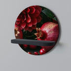 DAHLIAS AND POMEGRANATES Decorative Art Shelf