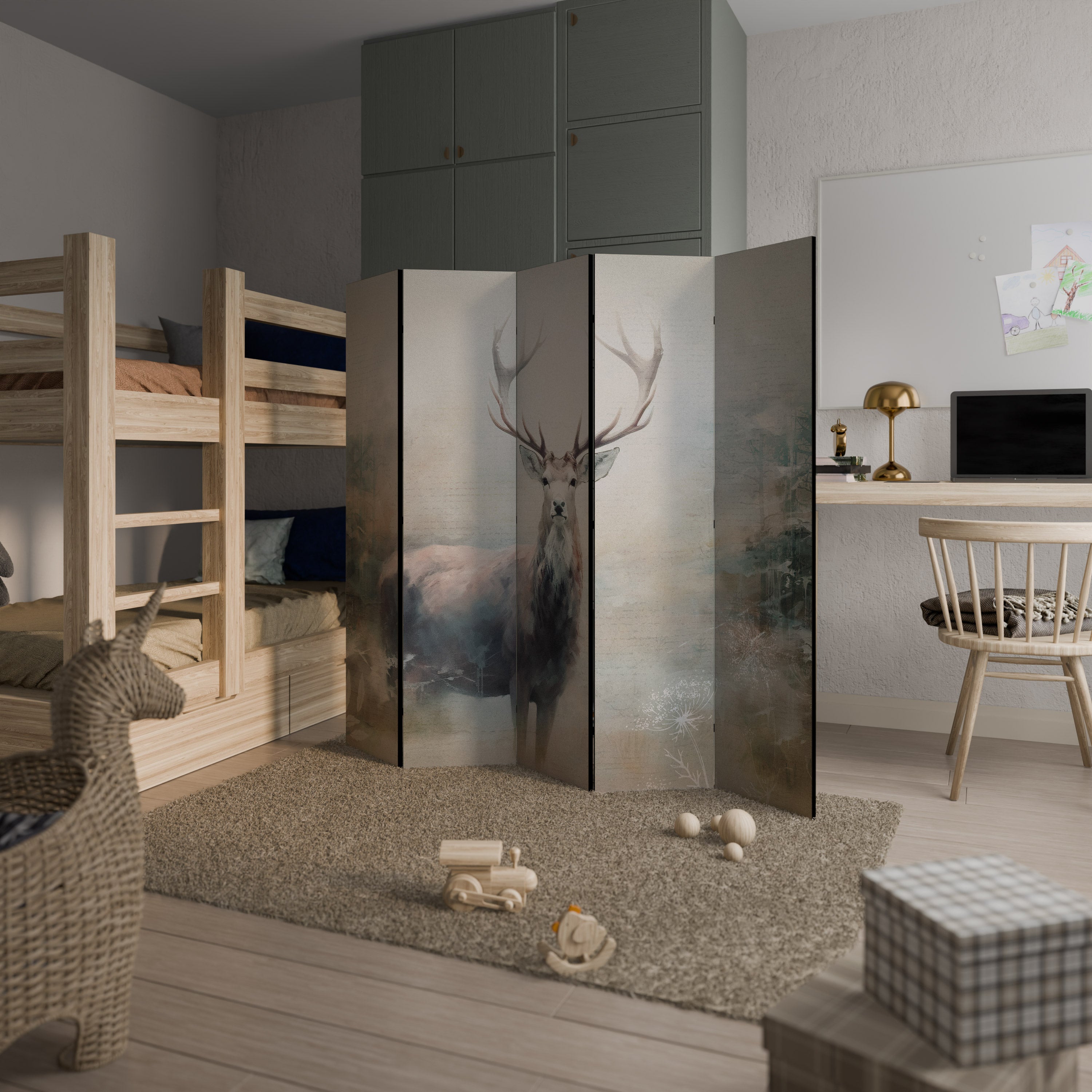 FOREST KING 5-teiliger Paravent