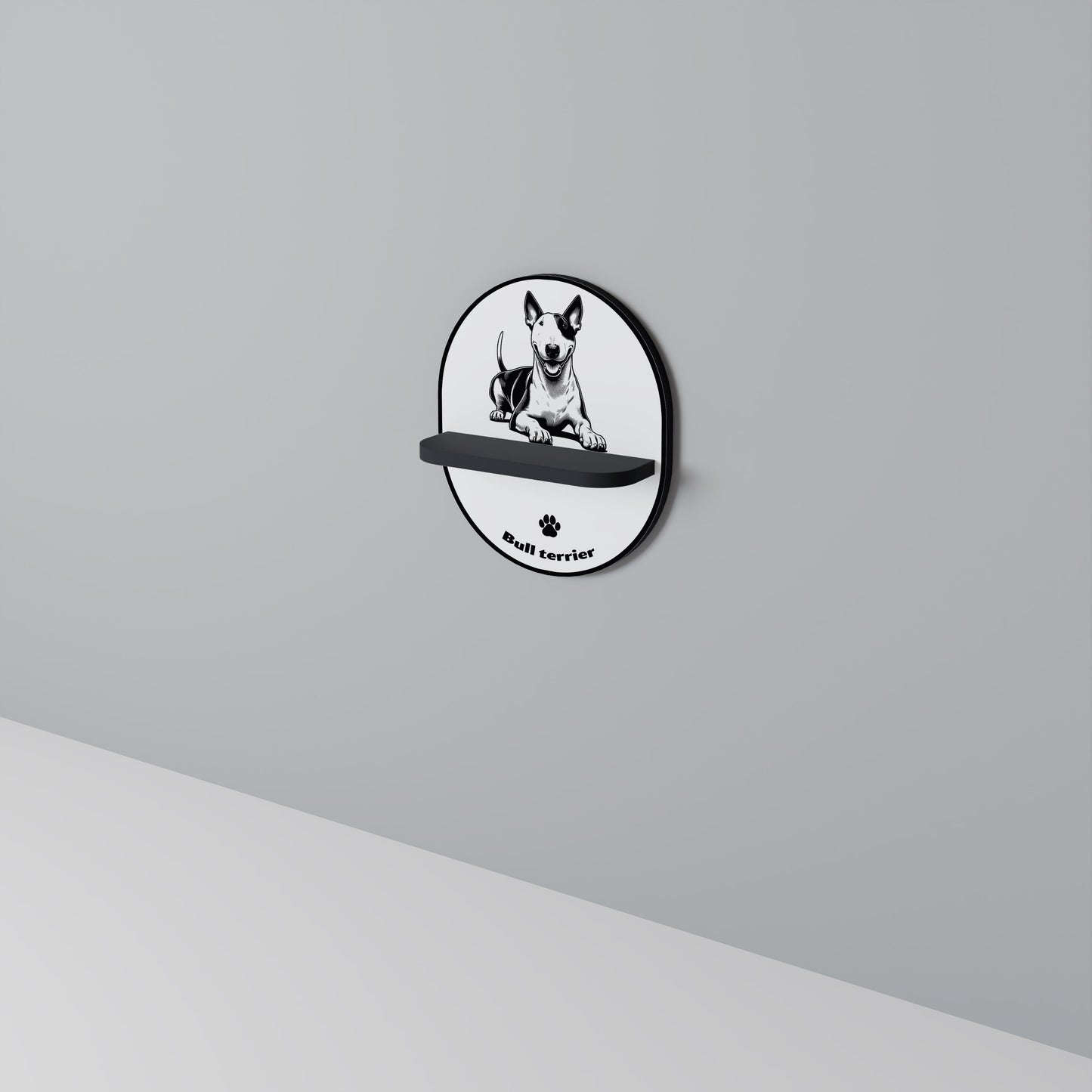 BULL TERRIER Art Shelf