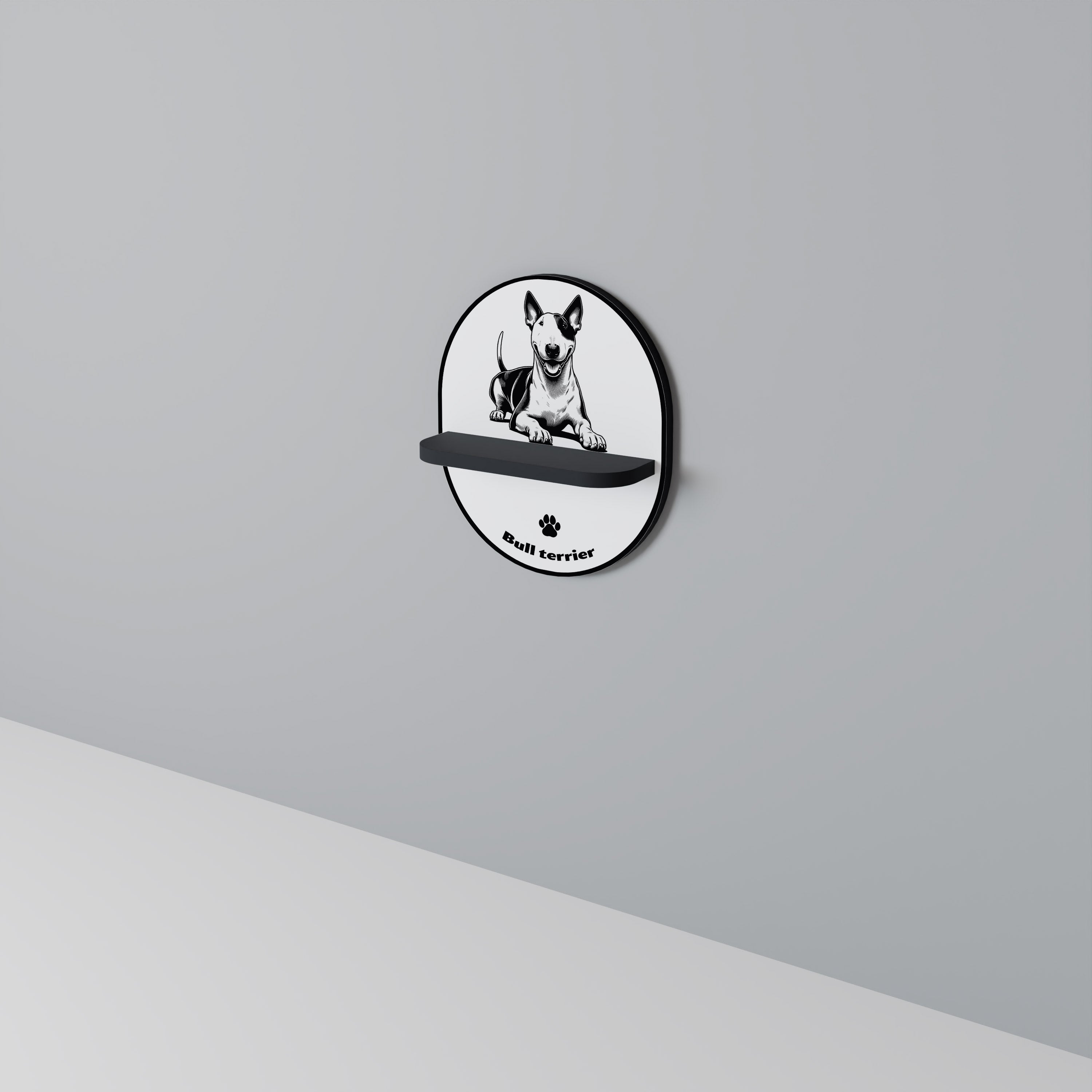 BULL TERRIER Art Shelf