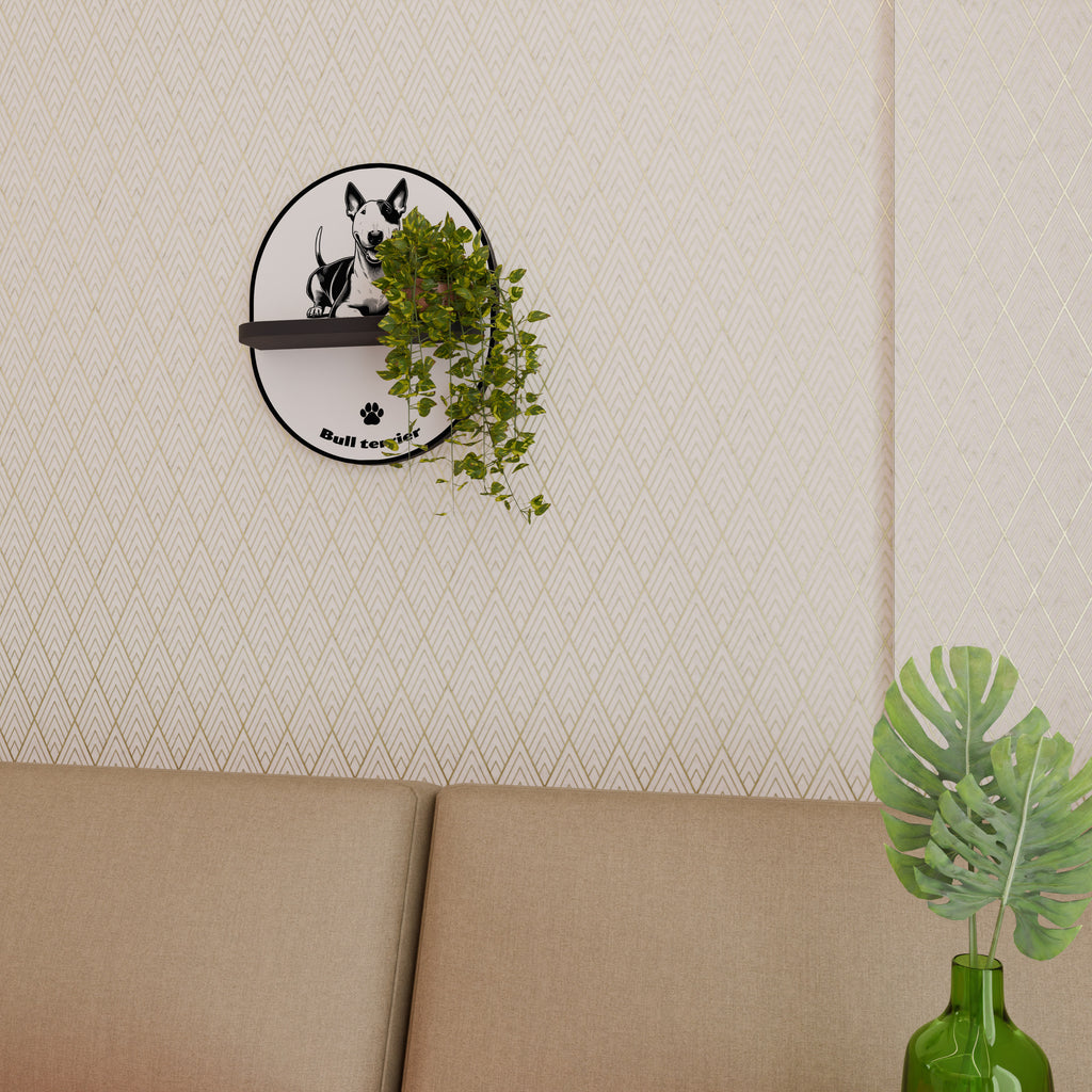 BULL TERRIER Decorative Art Shelf