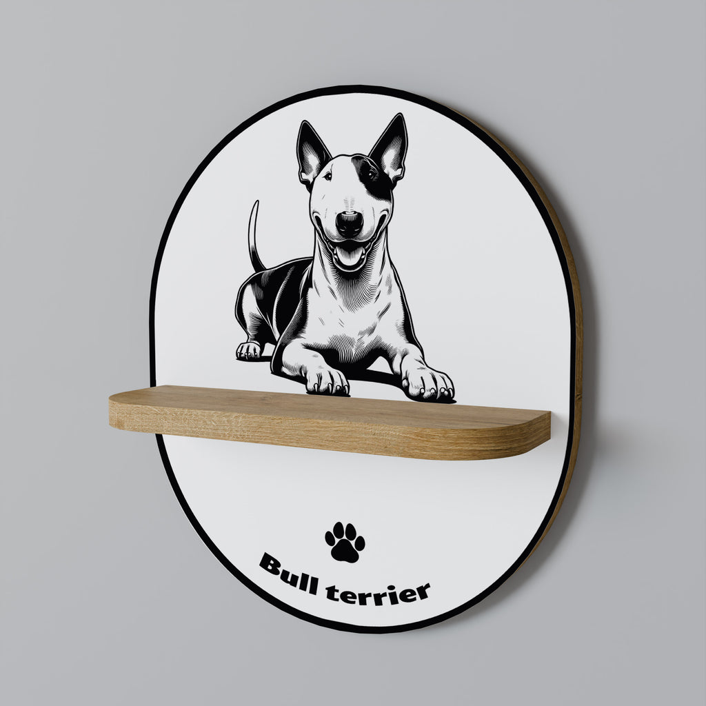 BULL TERRIER Decorative Art Shelf