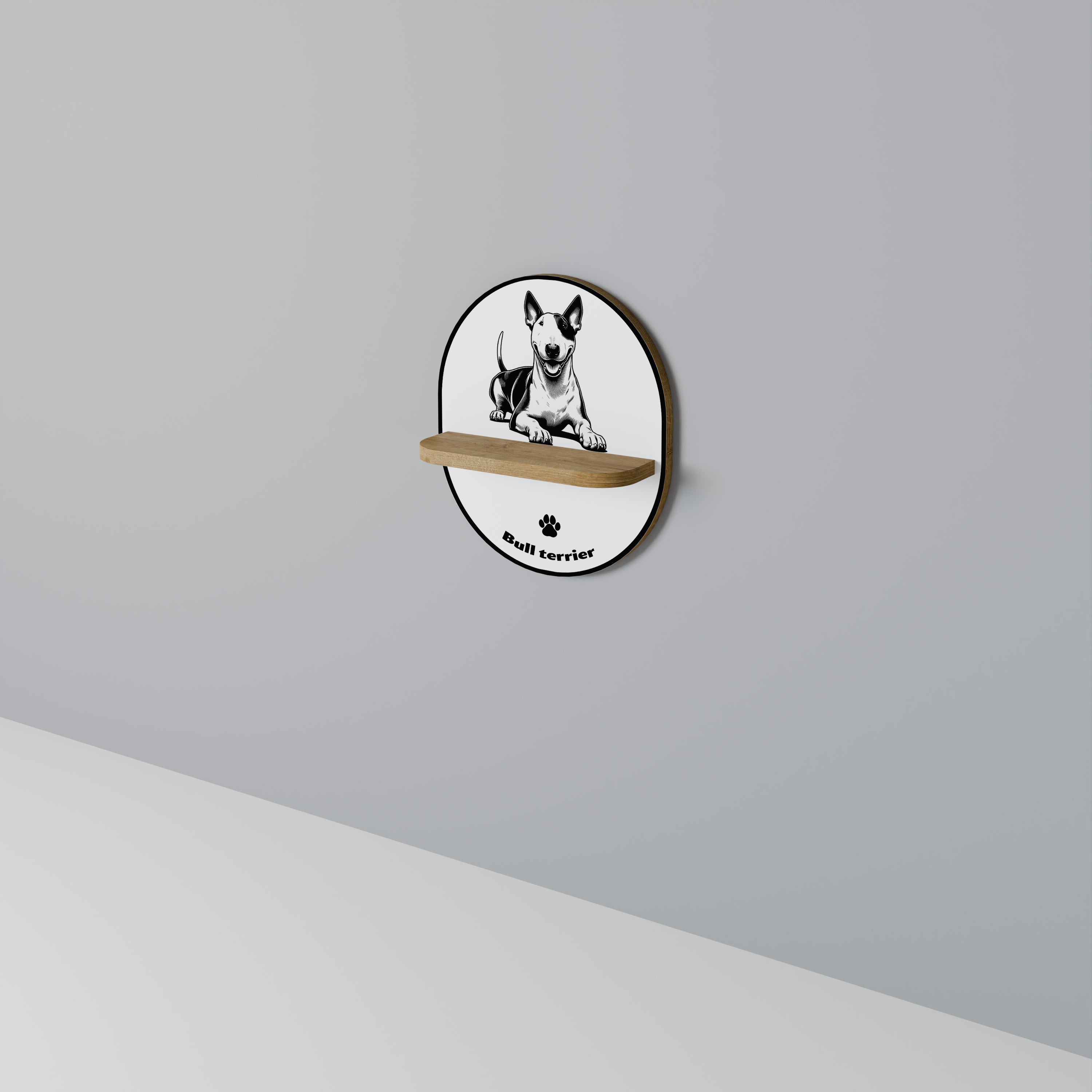 BULL TERRIER Art Shelf