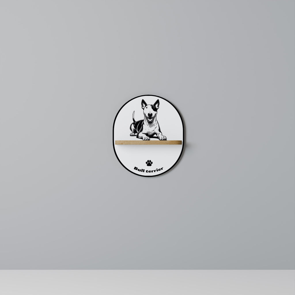 BULL TERRIER Decorative Art Shelf