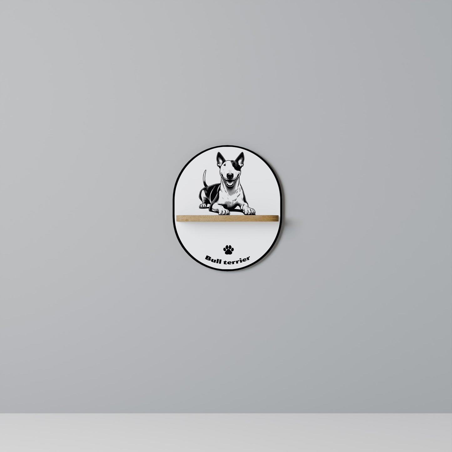 BULL TERRIER Art Shelf