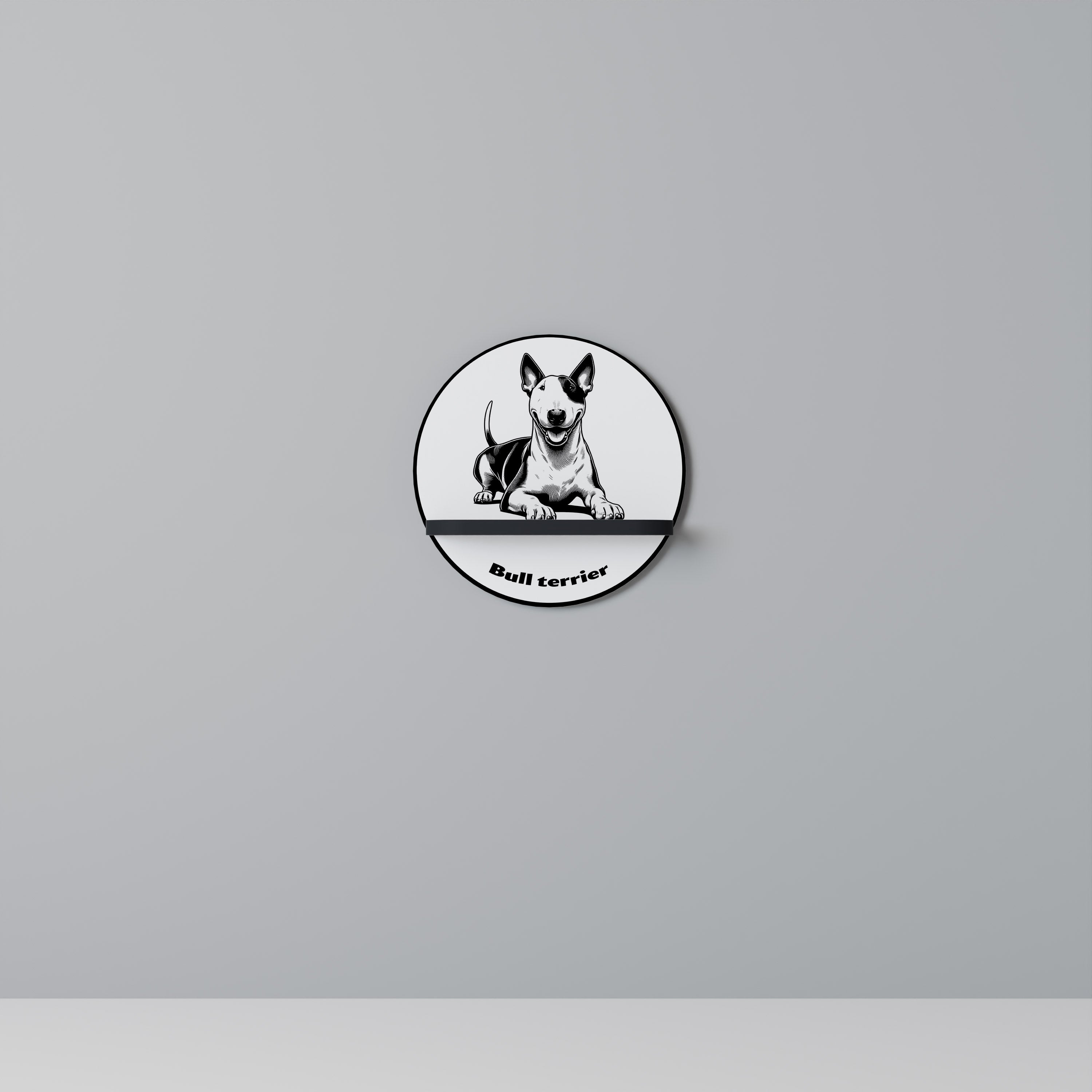 BULL TERRIER Decorative Art Shelf