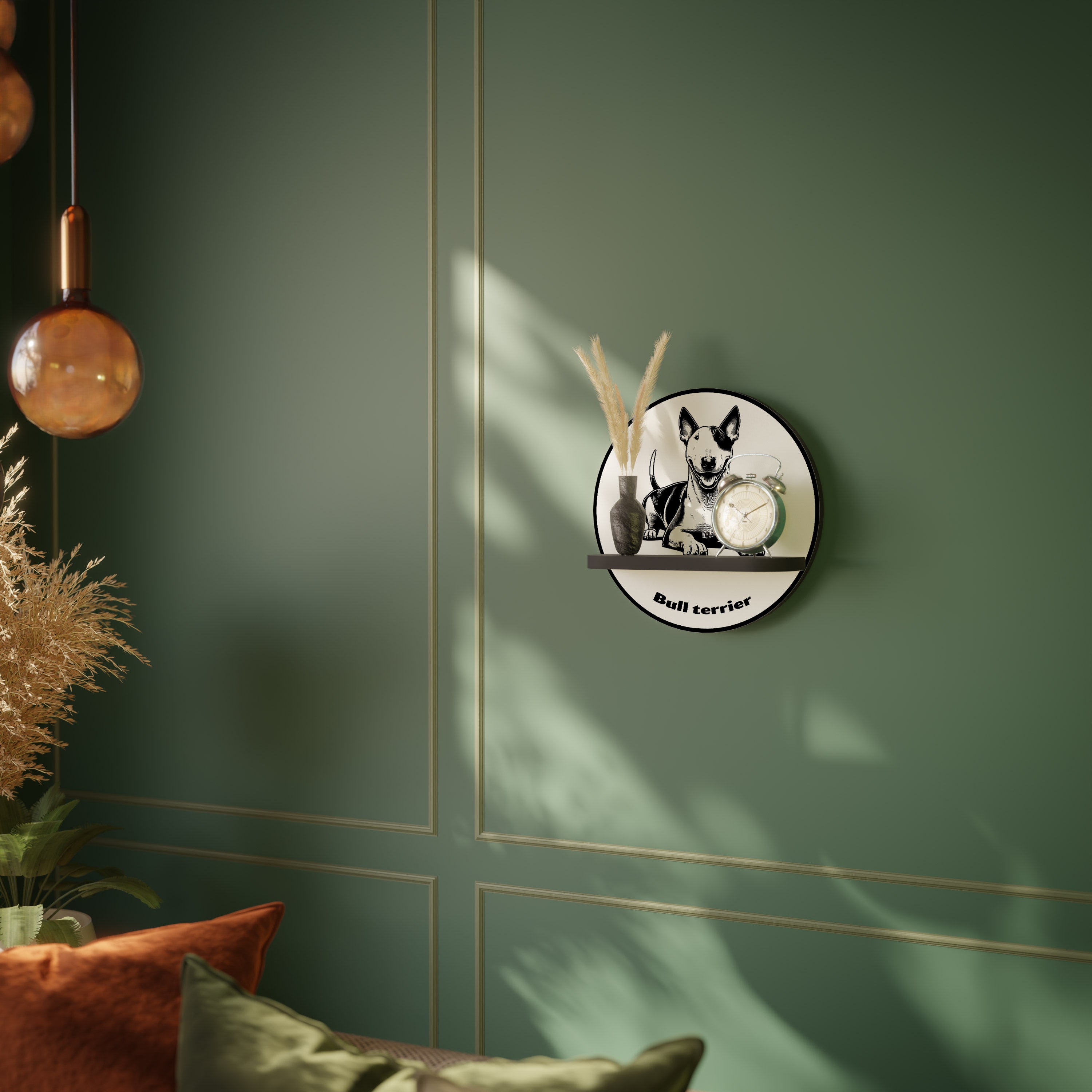 BULL TERRIER Decorative Art Shelf