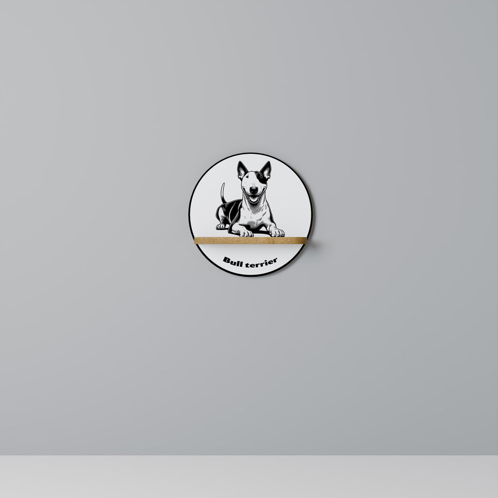 BULL TERRIER Decorative Art Shelf