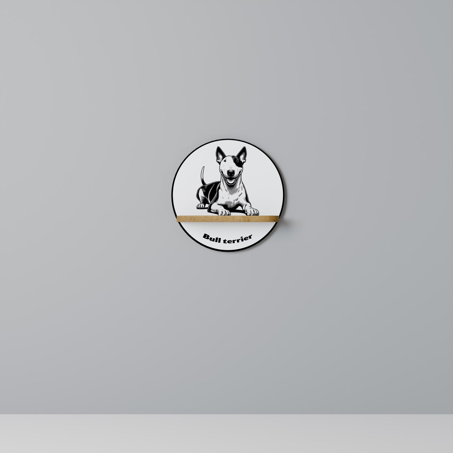 BULL TERRIER Art Shelf