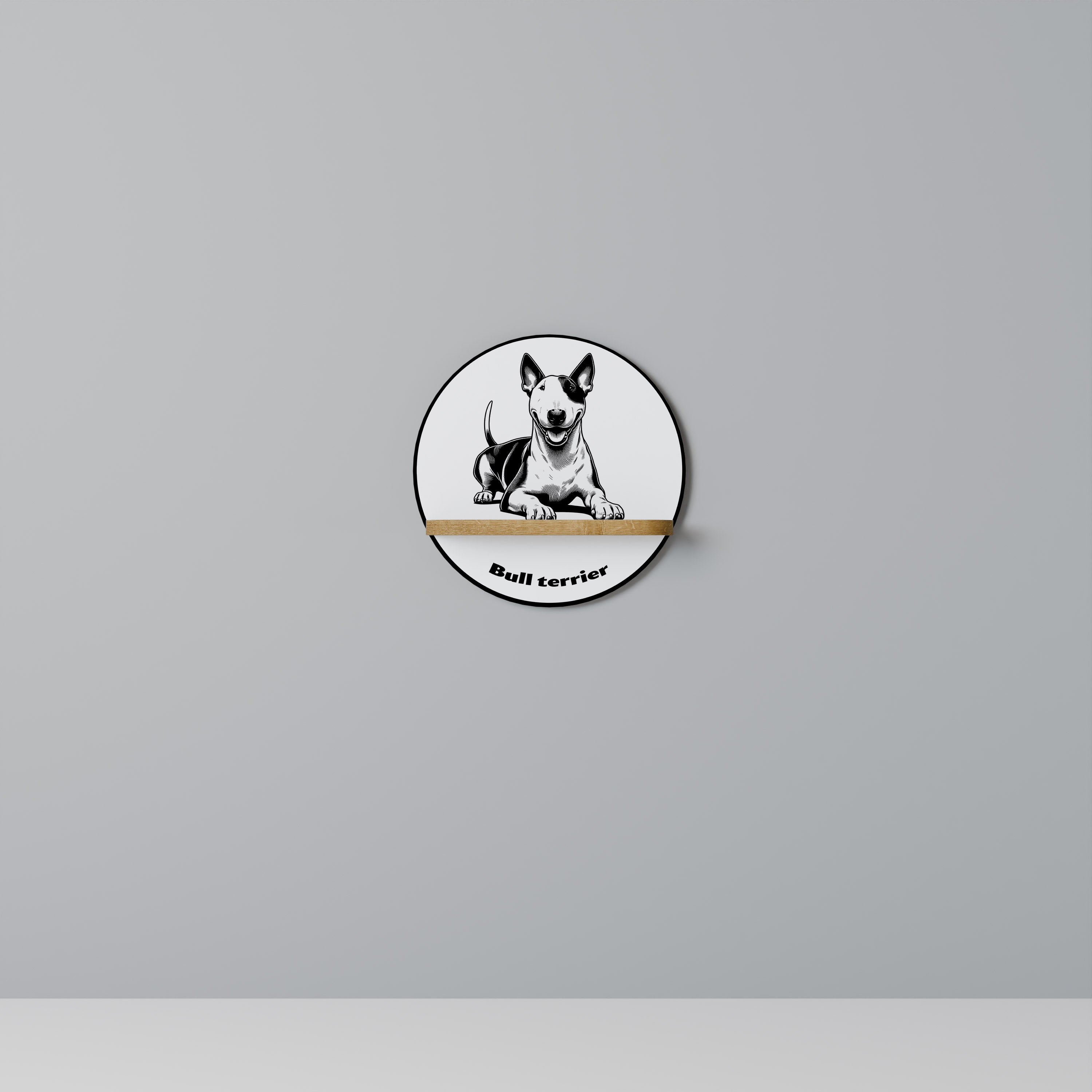 BULL TERRIER Decorative Art Shelf