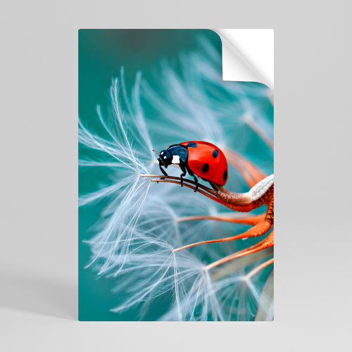LADYBUG BALANCE Póster Autocolante Vertical