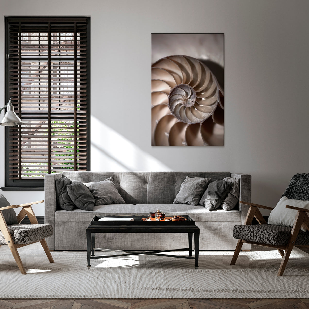 WHISPERS OF SHELLS Quadro em tela vertical
