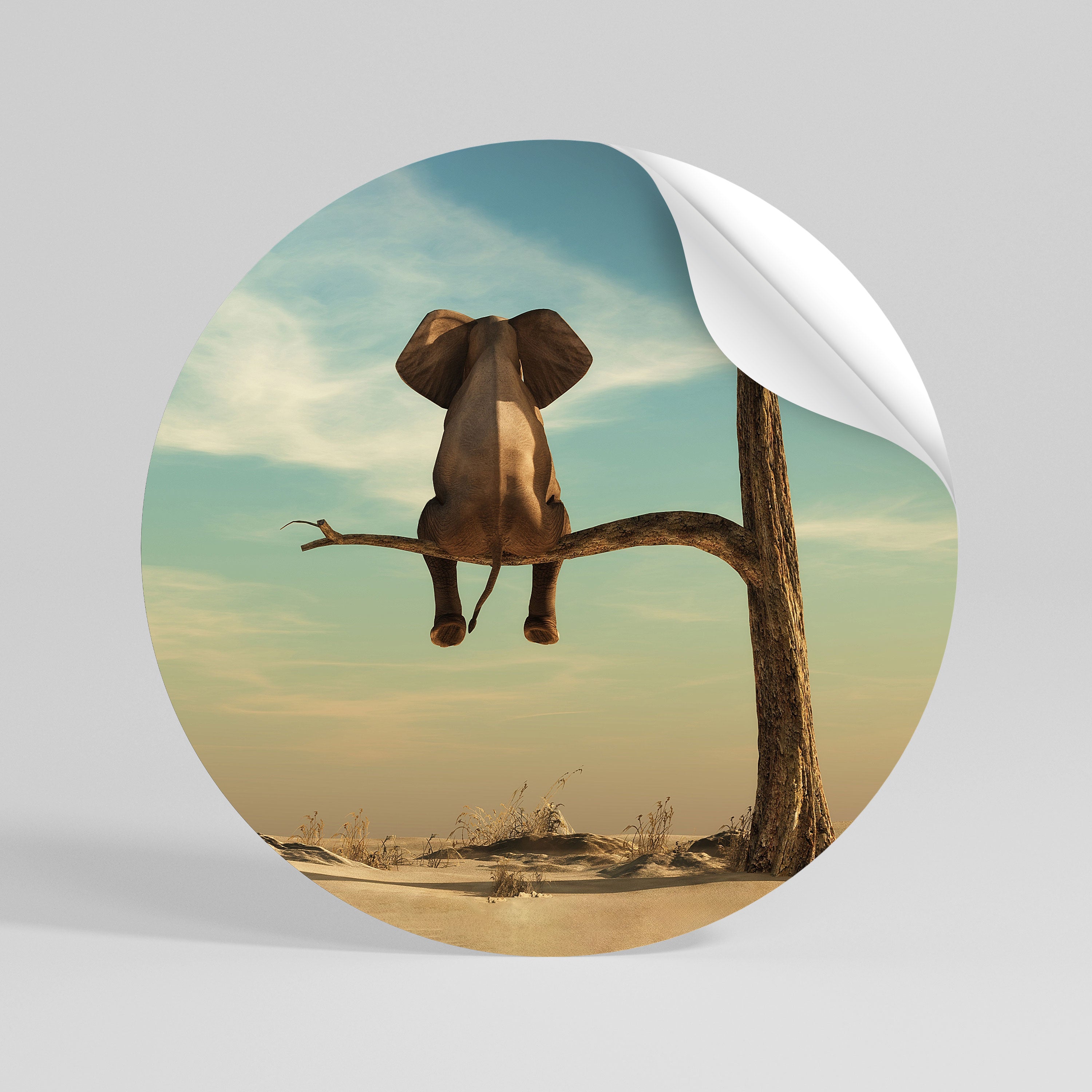 DARE TO DREAM Peel and Stick Round Sticker